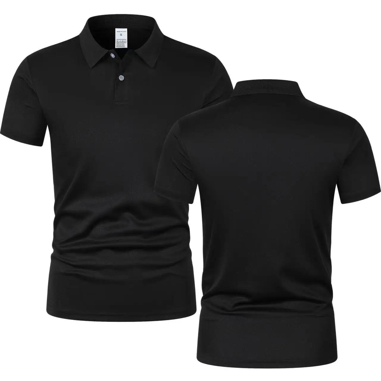 T-shirt à manches courtes et col pour homme, Polo décontracté, couleur unie, tendance, respirant, am