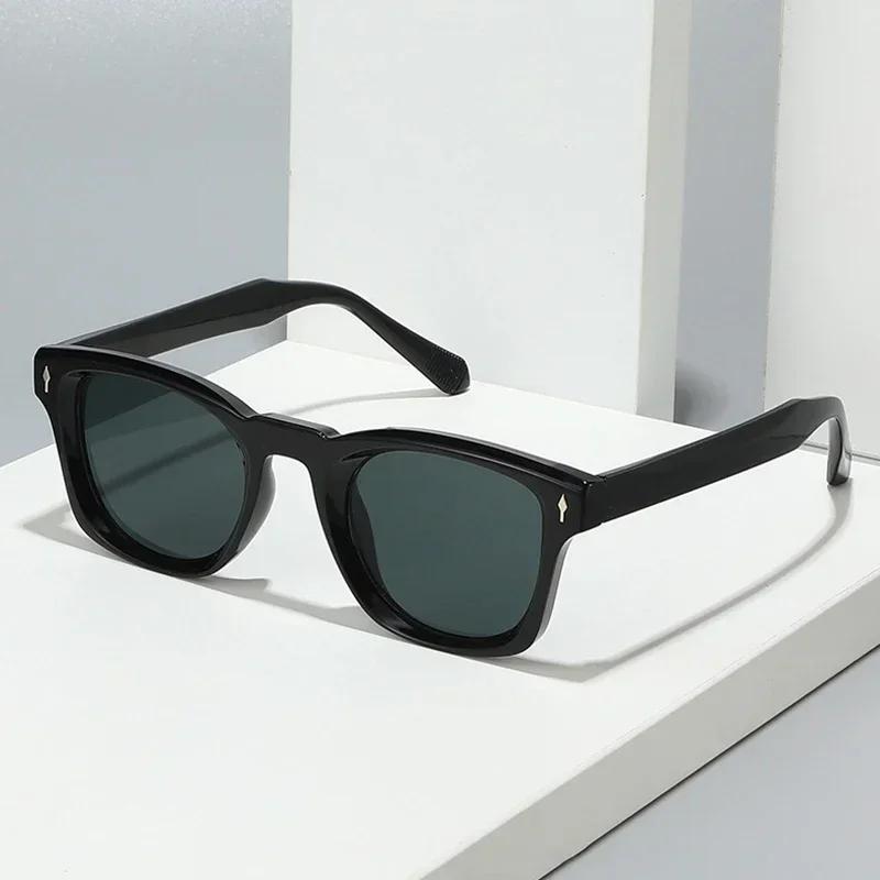 JNPCXI rétro Rivets carré lunettes de soleil femmes mode dégradé nuances UV400 hommes vert noir lune