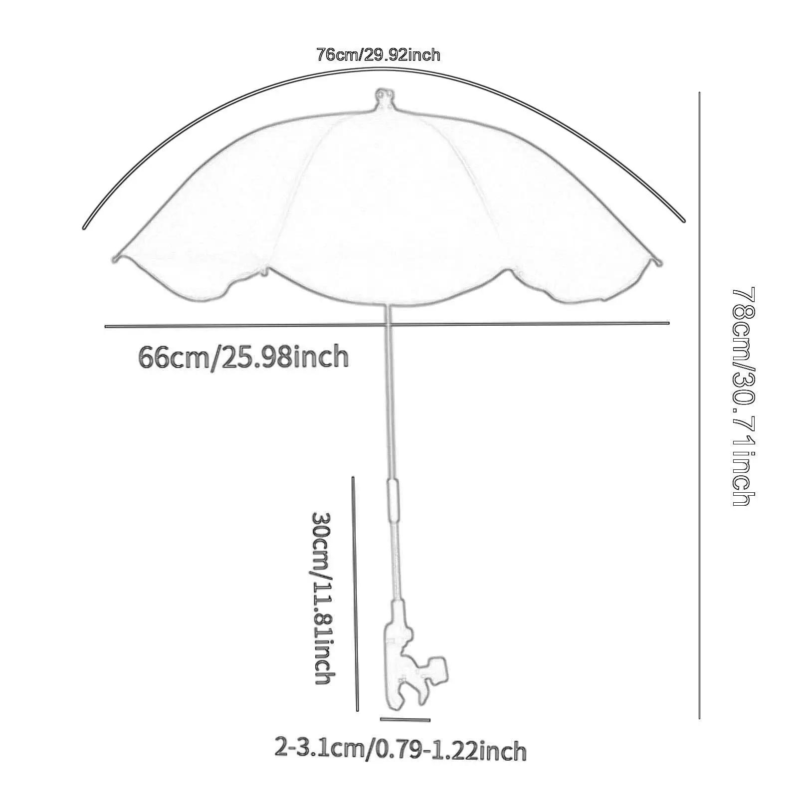Parasol de poussette, chaise de Sport, Parasols avec pince réglable, Protection solaire, étanche, po