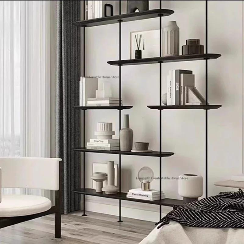 Bibliothèque au design minimaliste pour gagner de l'espace, bibliothèque de rangement moderne, salon
