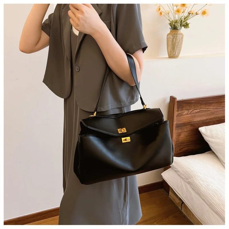 Sac à main élégant classique haut de gamme pour femmes, en cuir, design tendance, sac fourre-tout de