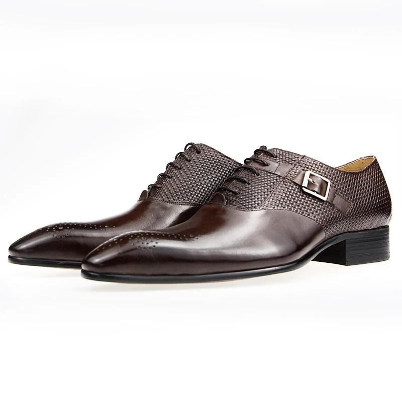 Chaussures formelles en cuir véritable pour hommes, mode Zapato Social, robe de mariée, mocassins im