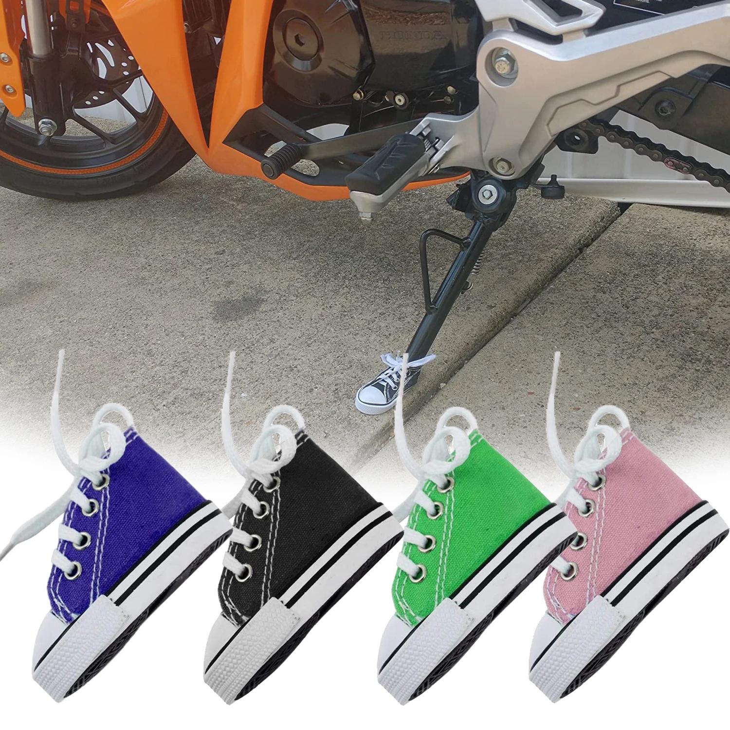 Support latéral en toile pour chaussures de moto, 1 pièce, Mini chaussures mignonnes, couvre-pied en