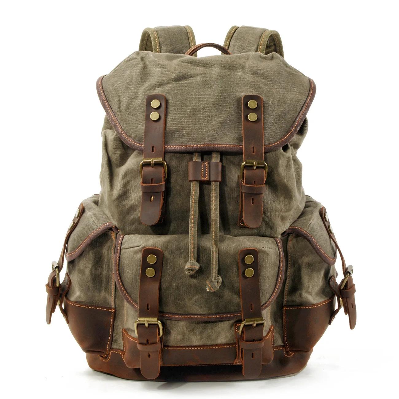 Sac à dos rétro d'extérieur, sac à dos de loisirs pour étudiants, sac de voyage de grande capacité, 