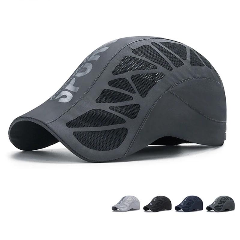 Nouveau Sport d'été lettre avant chapeau hommes respirant maille parasol séchage rapide en plein air