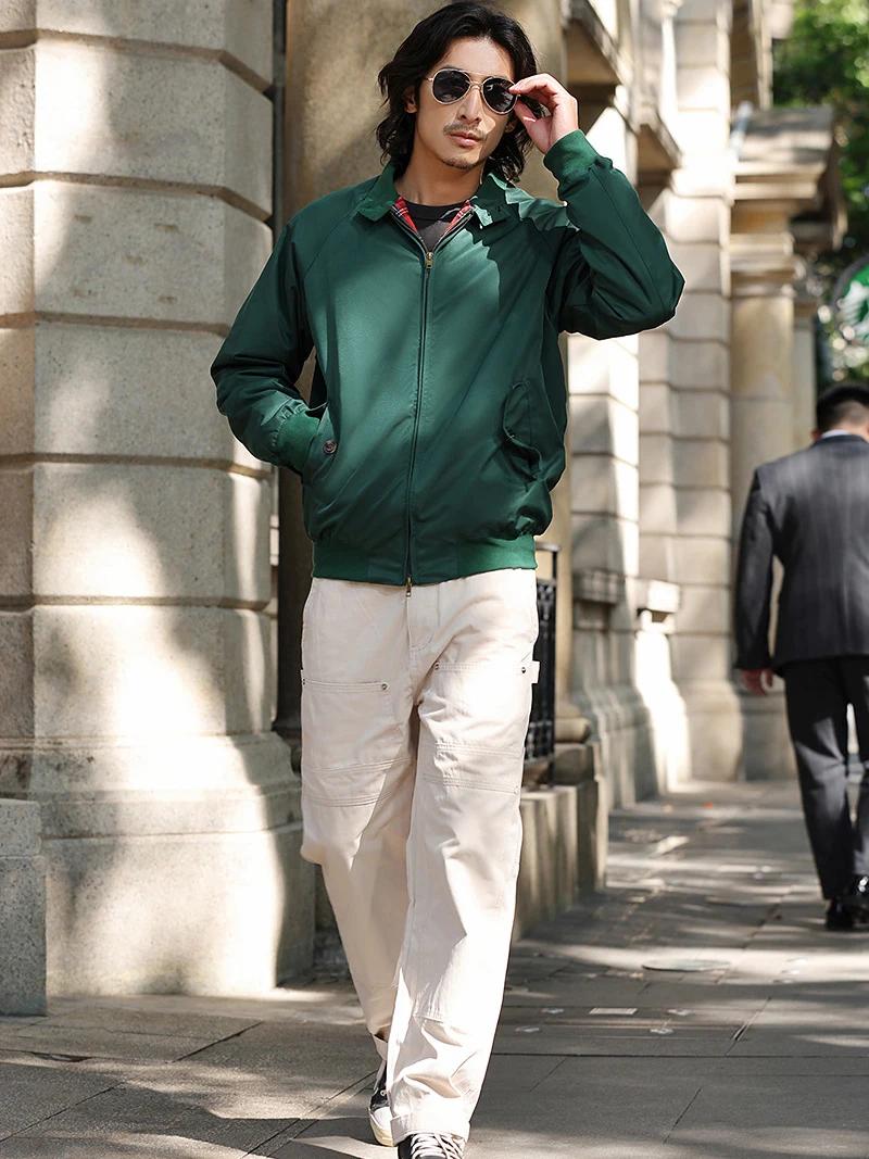 Veste coupe-vent à col montant pour homme, document solide, beau, qualité supérieure, décontracté, p