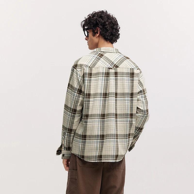 Chemise à manches longues pour homme Semir en pur coton à carreaux, vêtement d'extérieur, nouvelle c