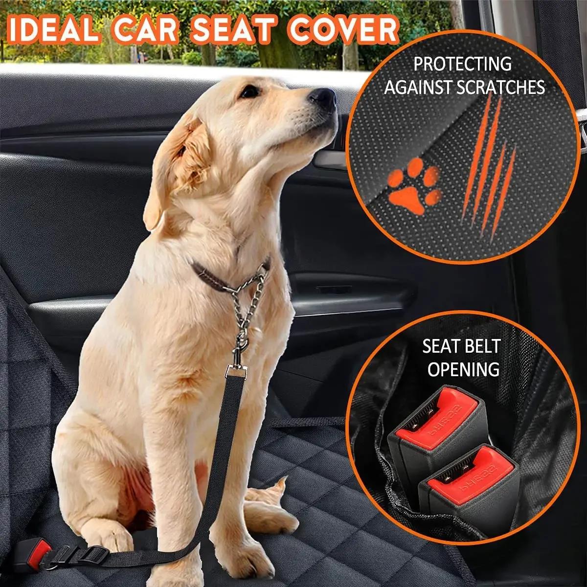 Housse de protection pour siège arrière de voiture pour chien, imperméable, résistante à la saleté, 