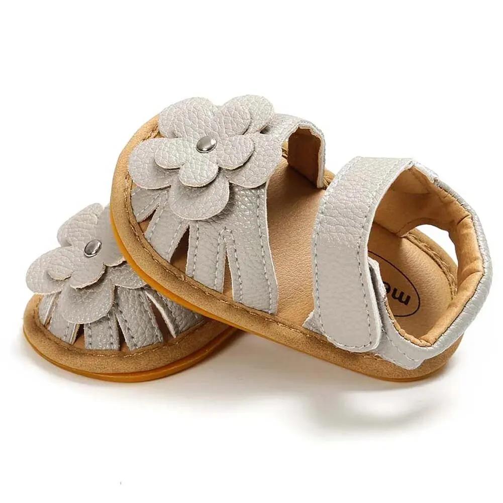 Sandales de plage pour bébés filles, chaussures plates et semelle souple, antidérapantes, robe de ma