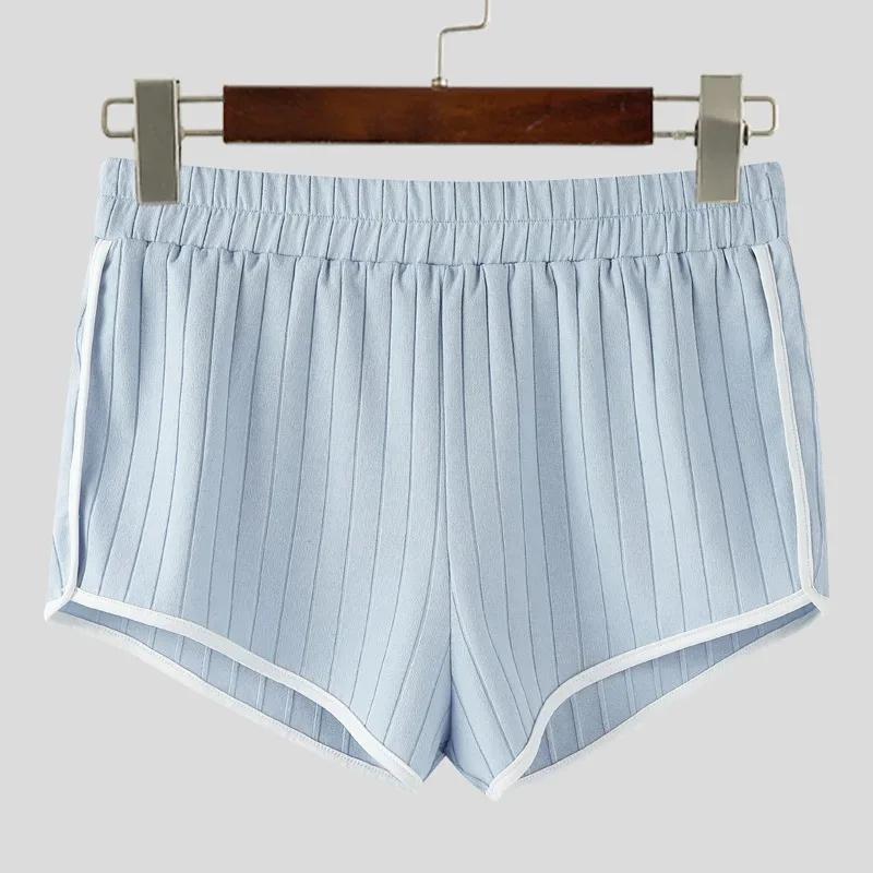 Shorts de sport côtelés pour hommes, taille haute, avec bordure contrastante, pour musculation et gy