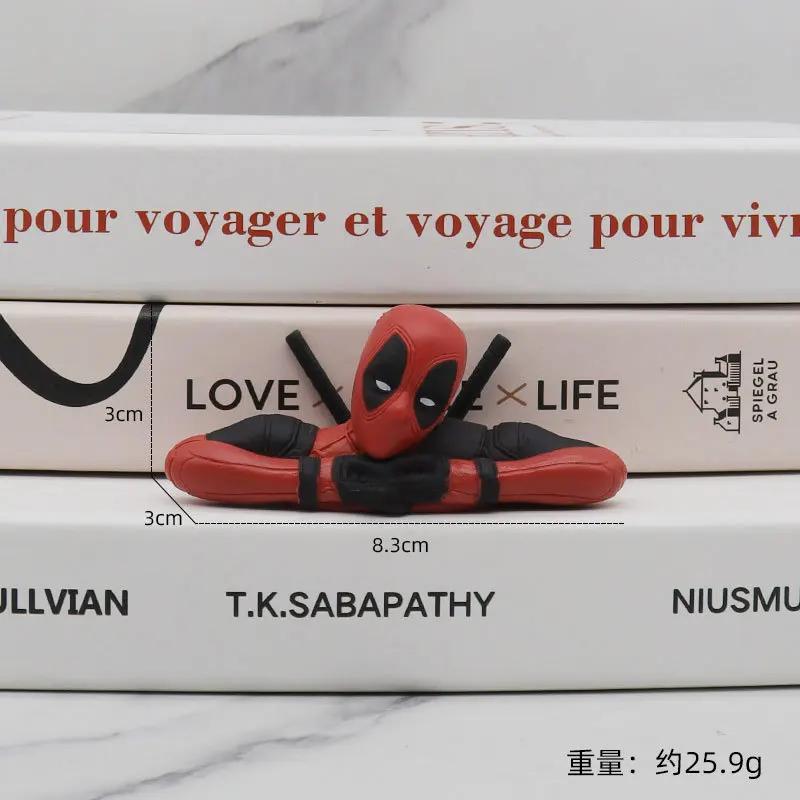 6 décoration de bureau Deadpool voiture bureau à domicile Marvel 8 cm X-MAN drôle mignon Figure modè