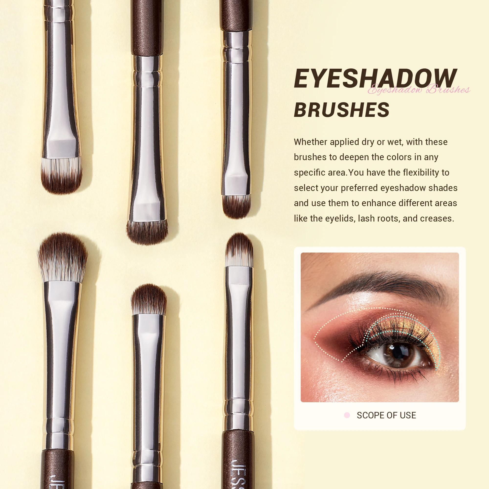 Jessup – ensemble de pinceaux de maquillage pour les yeux, professionnels, 15 pièces, pour fard à pa
