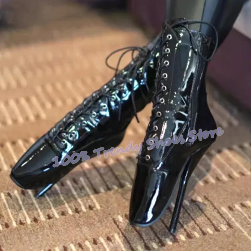 Bottines à lacets sexy pour femmes, talon super haut de 18 cm, chaussures de danse sur barre, chauss