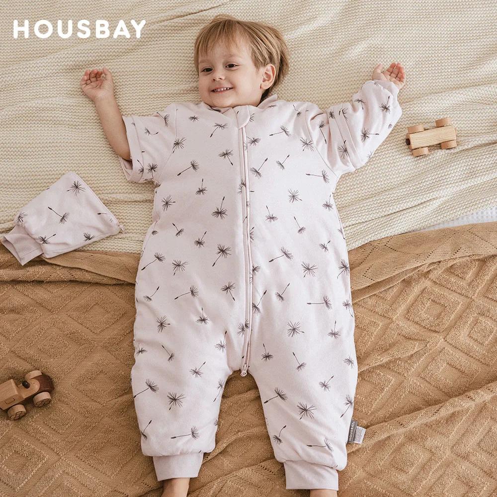 Sac de Couchage à Manches Perfectes pour Bébé de 1 à 4 Ans, Vêtements de Nuit Chauds d'Hiver avec Fe