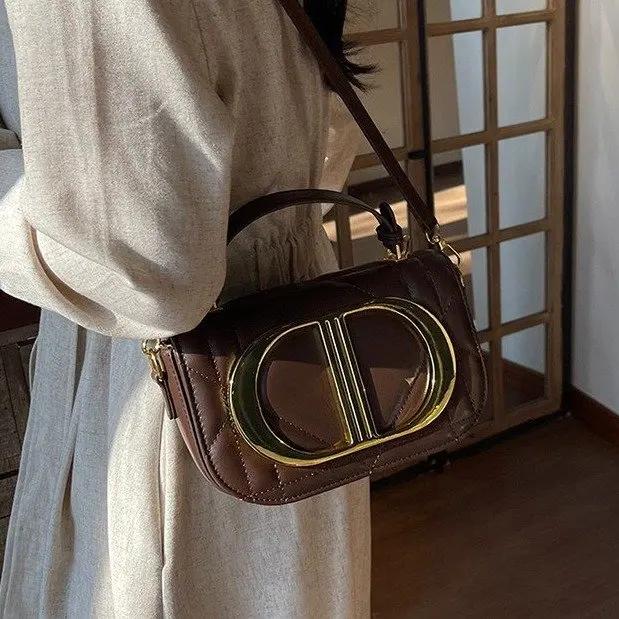 Sac à langer de luxe chic pour femme, grande capacité, sac fourre-tout élégant en cuir, sac à bandou