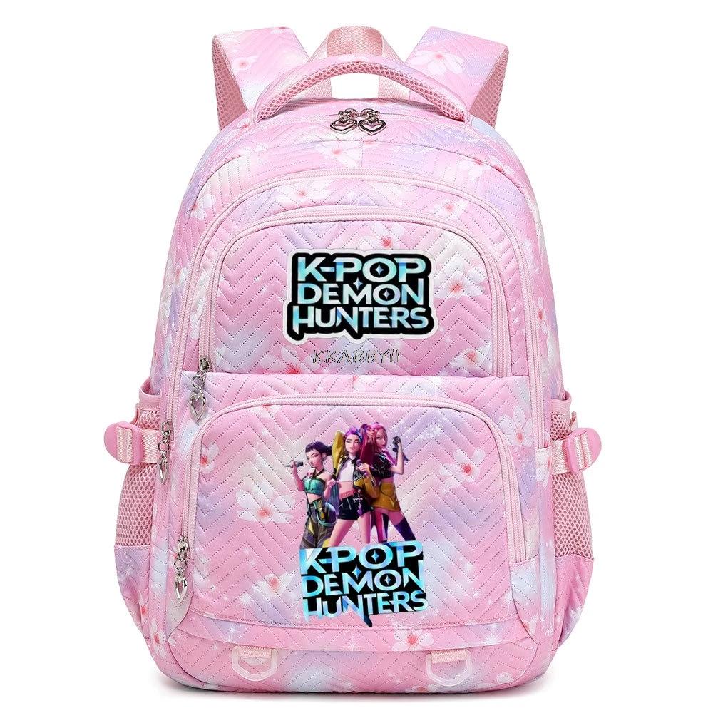 KPop Demon Hunters Sac à dos imperméable de grande capacité pour femmes et filles, sac à dos léger p