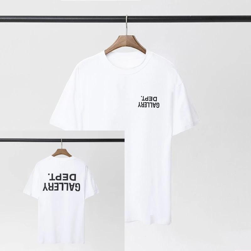 GALLERY DEPT inspiré revers imprimé T-Shirt 100% coton surdimensionné Streetwear T-Shirt hommes femm