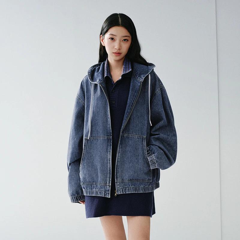 Veste américaine Semir pour homme, collection Printemps 2026, en jean à capuche, style urbain vintag