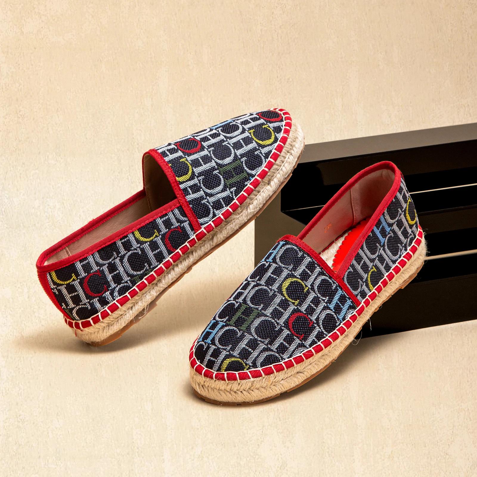 CHCH chaussures de plage pour femmes printemps nouveau tissu à la main chaussures plates à fond de c