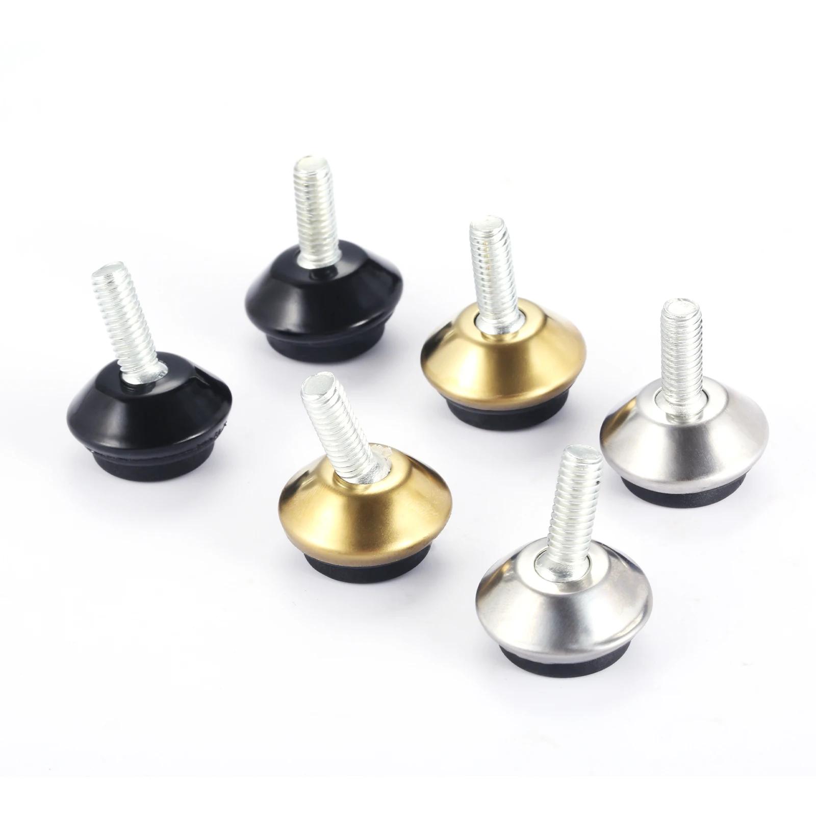 Niveleurs de meubles à filetage M6, 8 pièces, pieds réglables, Base noire pour Tables, chaises, meub