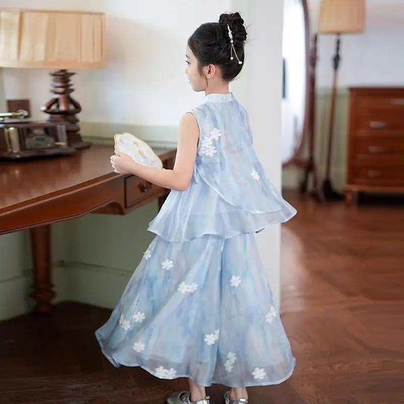 Ensembles de vêtements d'été pour bébés filles, tenues pour enfants, vêtements sans manches et panta