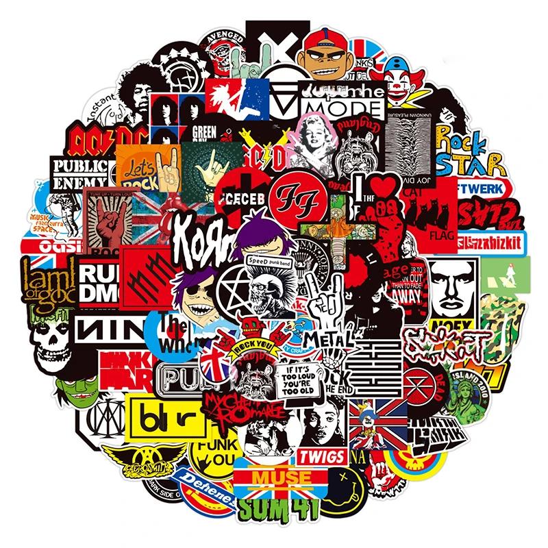 10/50/100 pièces autocollants ROCK classiques Graffiti bande de musique décalcomanies pour Ipad guit