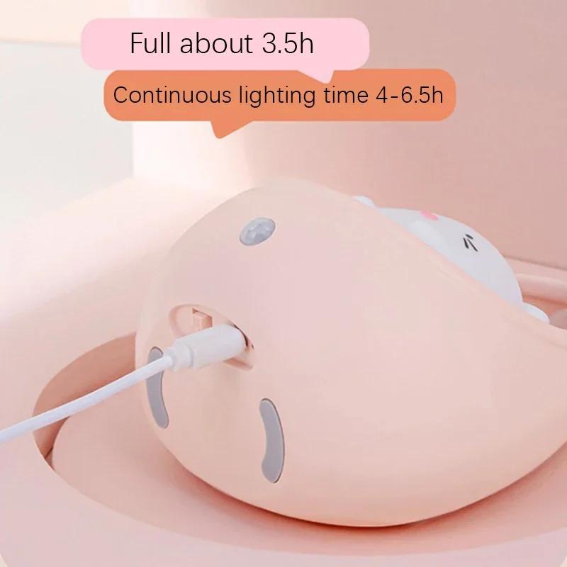 Veilleuse LED à détection humaine intelligente, aste par USB, veilleuse, chambre à coucher, chevet, 
