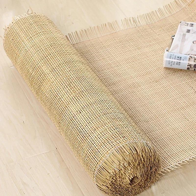 Toile de canne indonésienne en maille naturelle, rotin WUNICEF, grille en rouleau, tissage, matériel