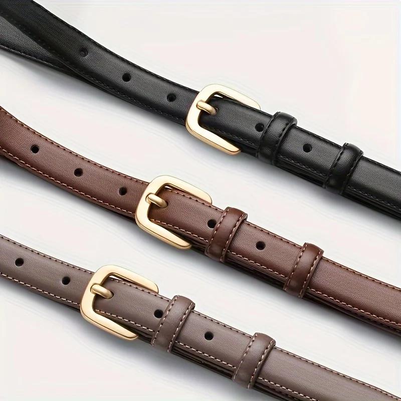Ceinture décontractée à la mode, avec sensation Simple et haut de gamme, ceinture à Double boucle à 