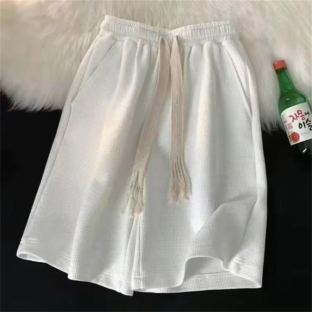 Short d'été solide et respirant pour hommes, marque tendance, léger, cordon de serrage, basket-ball,