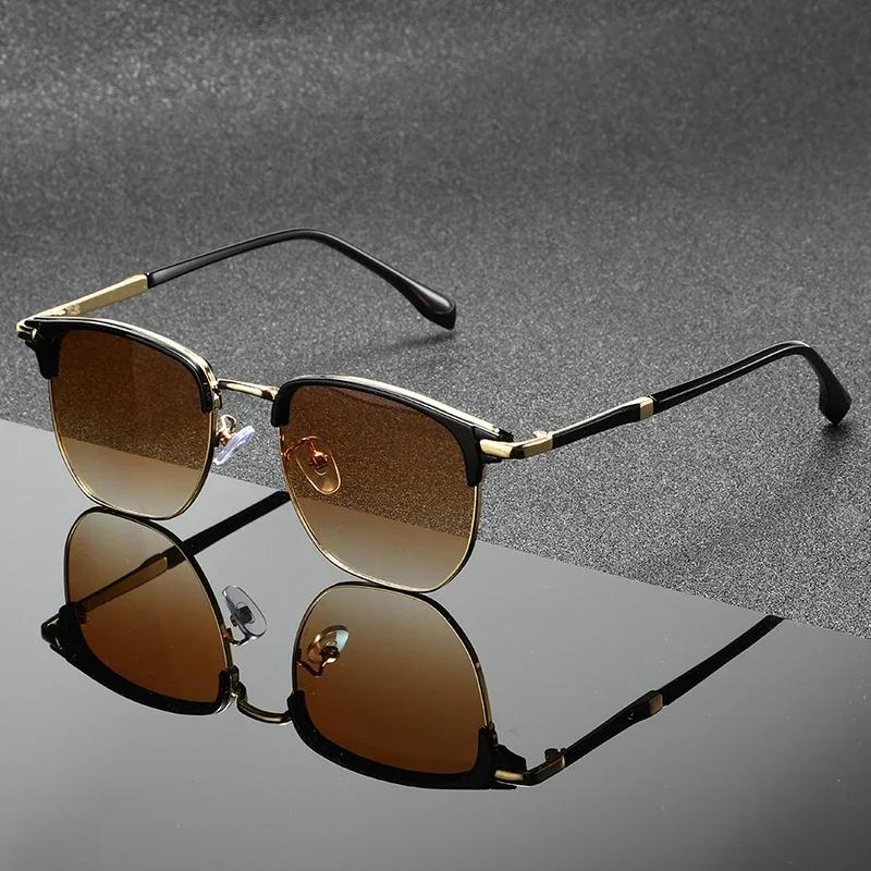 Lunettes de soleil carrées de luxe hommes femmes marque concepteur tendance alliage cadre lunettes d
