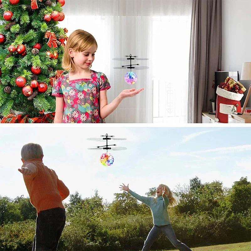 Boule de cristal à Suspension lumineuse Led, Induction infrarouge, contrôle des gestes RC, jouets lu