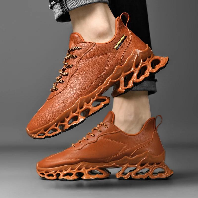 Baskets de luxe pour hommes, chaussures de course respirantes et décontractées, mocassins à la mode 