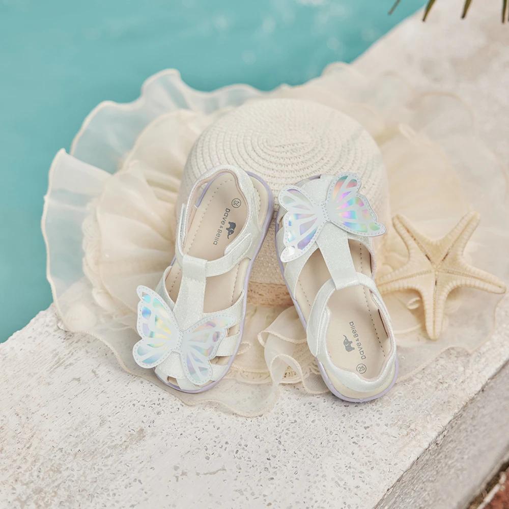Sandales pour filles Dave Bella, sandales d'été pour enfants, antidérapantes, protection des orteils