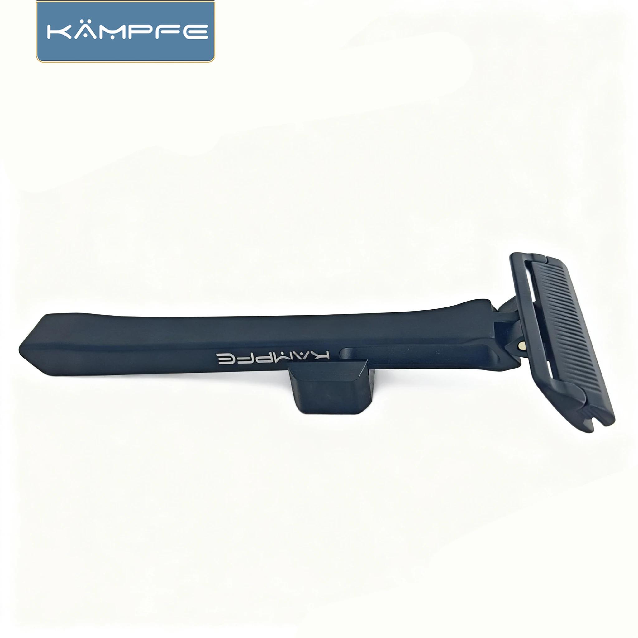 Rasoir manuel à lame simple KAMPFE Traditional K25 en aluminium, rasoir de voyage portable pour homm