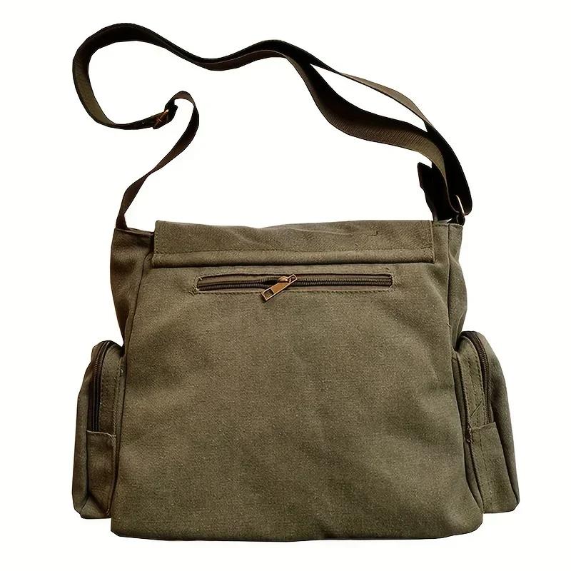 Sac à bandoulière en toile pour femmes, sac à bandoulière de grande capacité, fourre-tout messager d