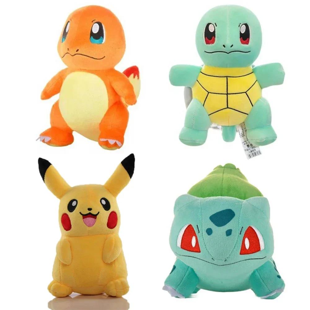 Peluche Pokémon 16-25CM, Pikachu, Gengar, Raichu, Squirtle, Eevee, Charmander, Bulbasaur, Mewtwo, ca