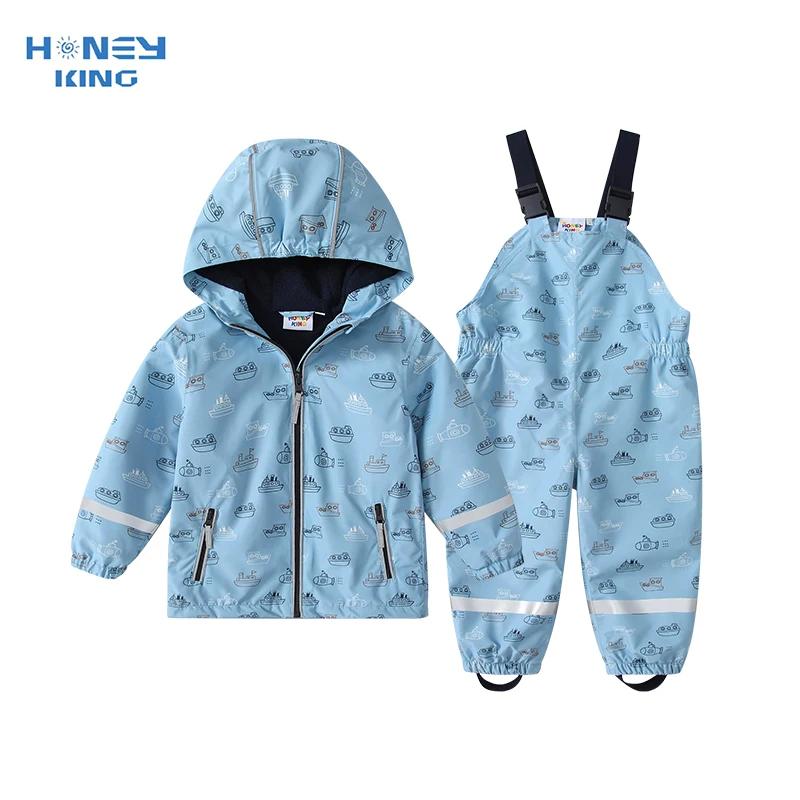 Ensemble de vêtements pour enfants HONEYKING, combinaison imperméable, salopette bébé, pantalon, com