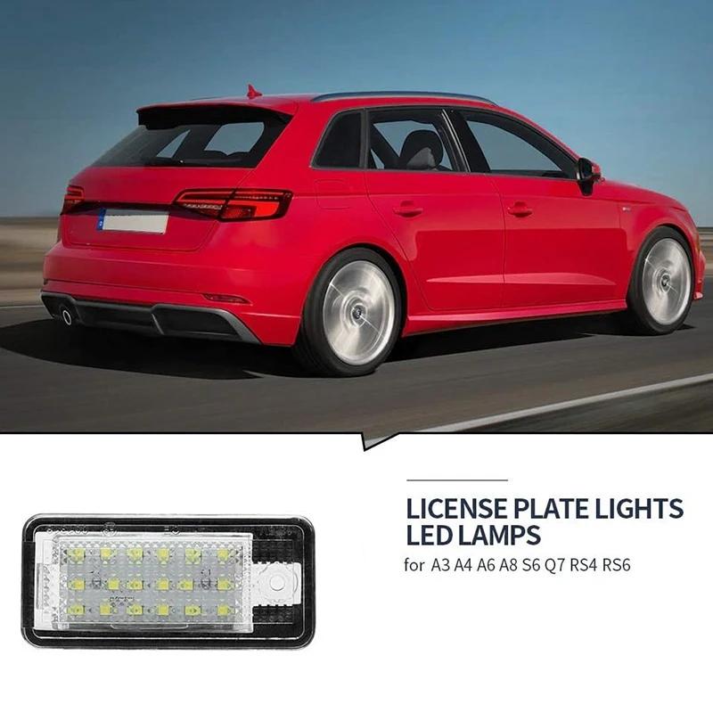 Lampe LED blanche pour plaque d'immatriculation de voiture, pour Audi A3 S3 8P A4 gods B7 A5 horizon