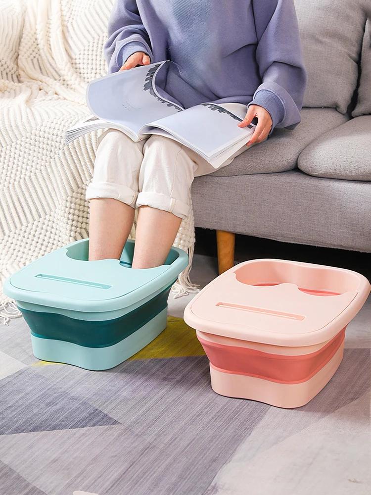 Bain de pieds pliable, seau de Massage, seau de trempage, bassin pliant, seau de bain de pieds, Saun