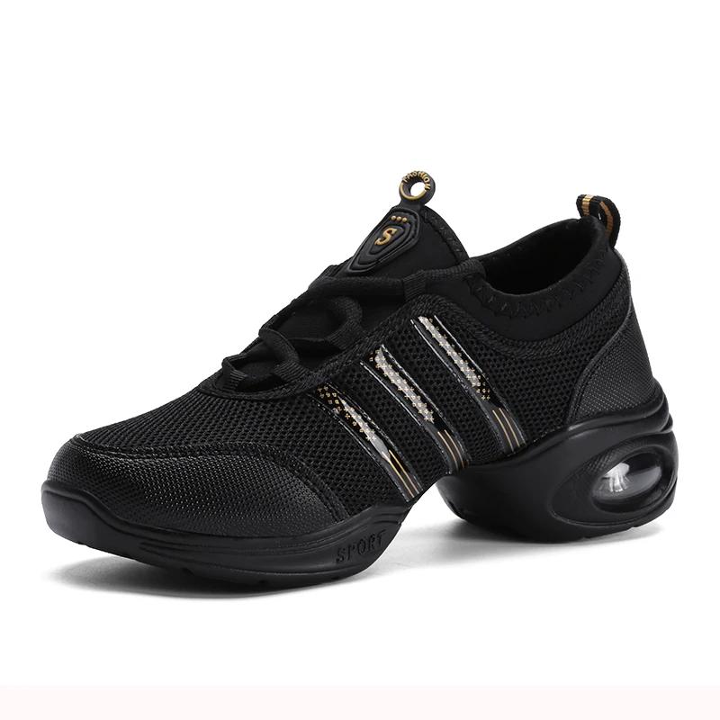Chaussures de Jazz respirantes à lacets pour femmes, chaussures de danse modernes, baskets confortab