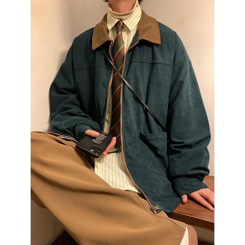 Style américain Vintage 2025 hommes Bomber veste coupe-vent manteaux à glissière automne lâche Cargo