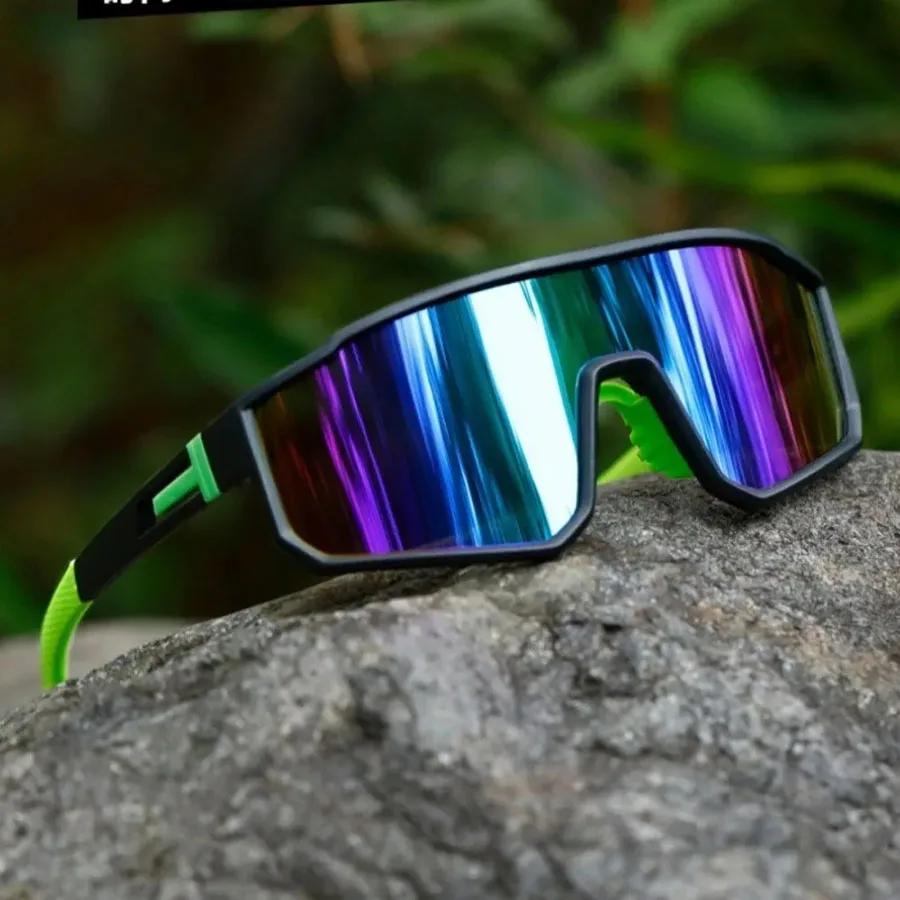 Lunettes de cyclisme surdimensionnées pour hommes, vélo, coupe-vent, revêtement coloré, lunettes de 
