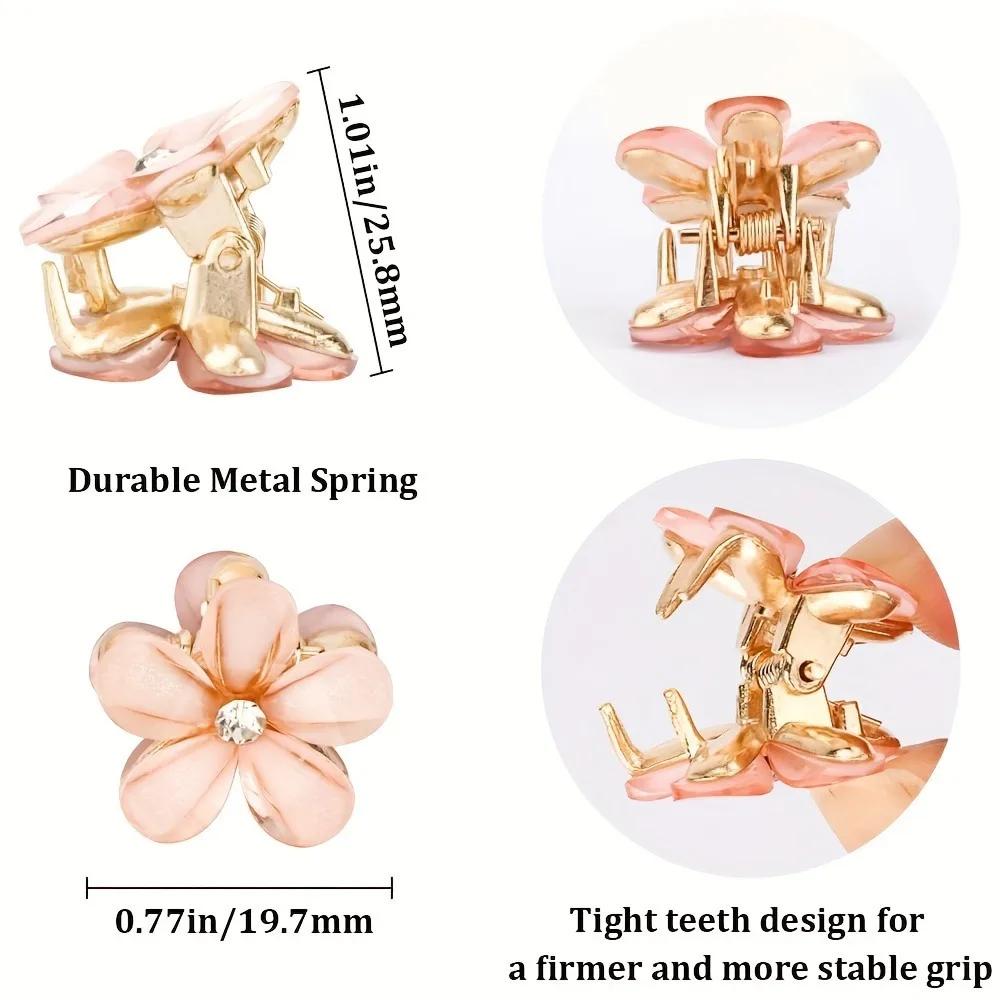 Pinces à cheveux en forme de fleur pour enfants, barrettes décoratives en fausse perle, accessoires 