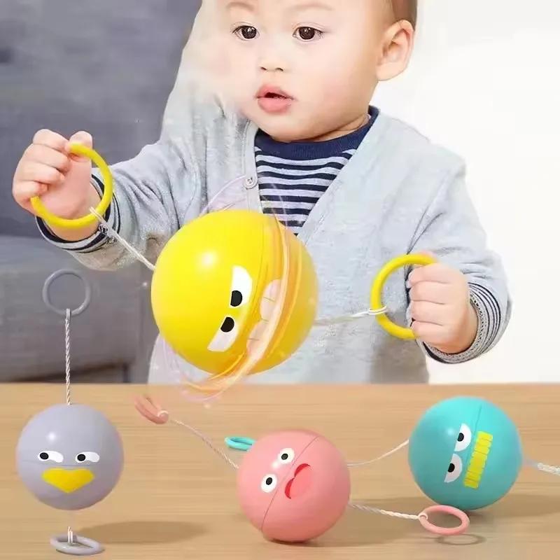 2 pièces, balle lumineuse à sifflet, jouet rotatif à roue à friction pour enfants, puzzle à tirer, j