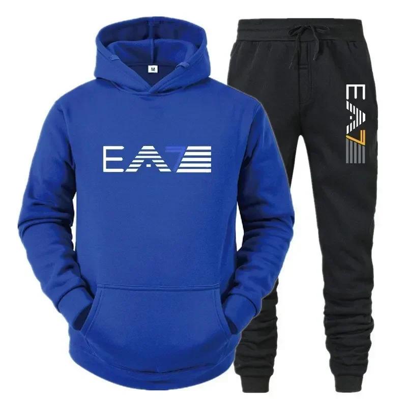 Ensemble de vêtements de sport pour hommes, ensemble deux pièces + pantalon à la mode et décontracté