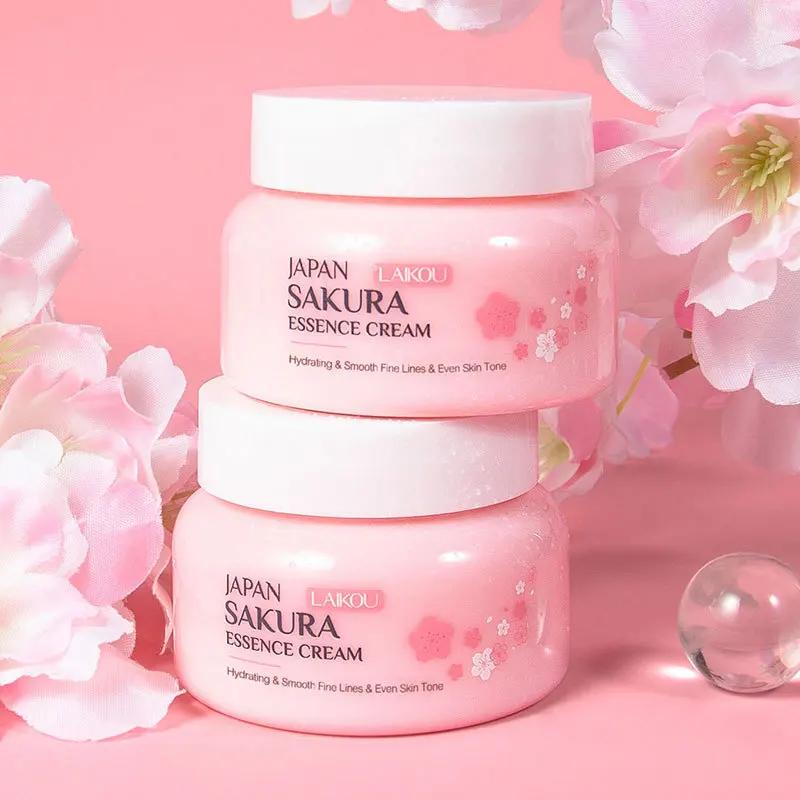 2 pièces LAIKOU japon Sakura Essence crème pour le visage fleur de cerisier lissant crème pour le vi