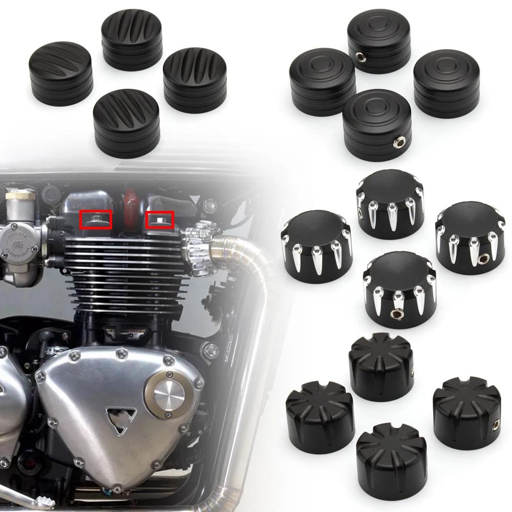 Boulons de tête de moto noirs/or, couvercle d'écrou en aluminium CNC pour Triumph Bonneville T120 T1
