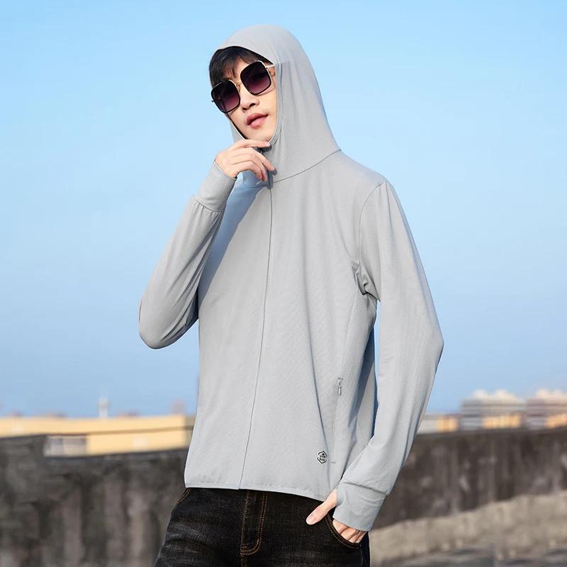 YJKVUR unisexe été nouveau UPF 50 + UV Protection solaire veste à capuche hommes femmes léger randon