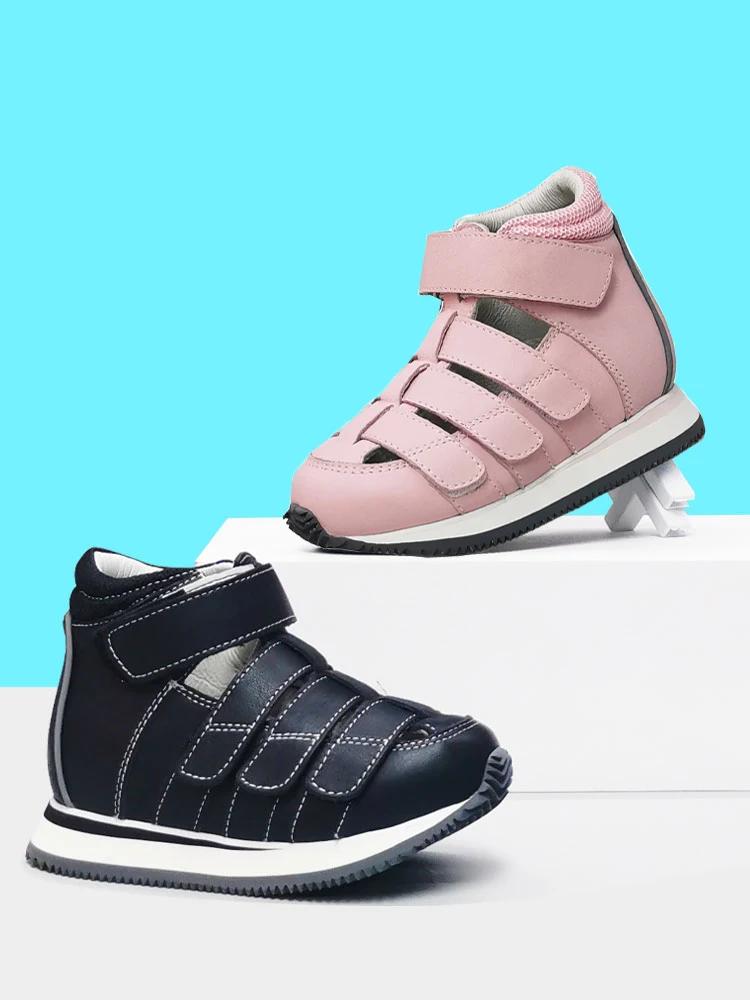 Orinformations Uckland-Sandales d'été pour filles, chaussures scolaires noires Orth4WD pour enfants,